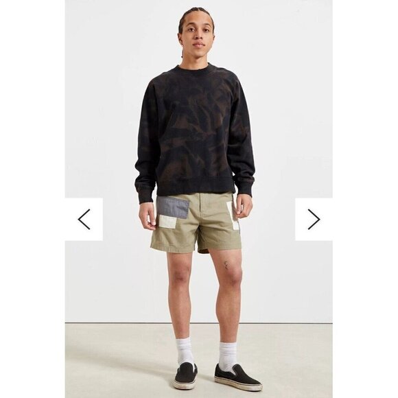 BDG Patchwork Utility Shorts UO Urban Outfitters Khaki Summer Hipster Men's 32 - Picture 1 of 16